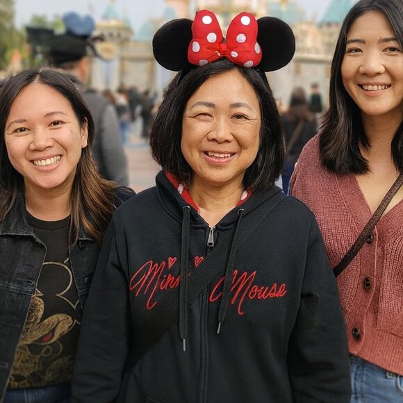 Minnie Mouse Ears Hoodie Jacket Polka Dot XL - Picture 1 of 6